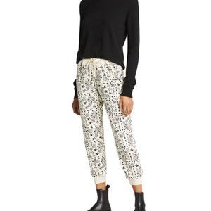 THE GREAT. Black and White Patterned Joggers